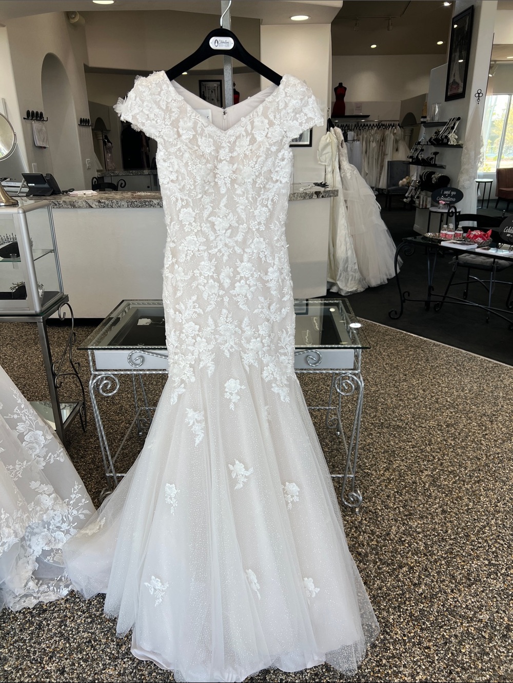 Mori Lee Glitter Lace Mermaid Wedding Dress